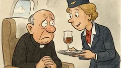 Witz: Ein Priester fliegt zum ersten Mal