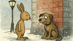 Witz: Häschen trifft frierenden Hund im Winter