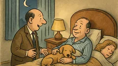 Witz: „Und wo schläft nachts Ihr Hund?“