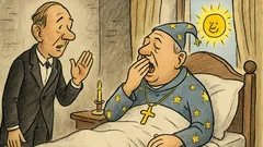 Witz: Der Diener weckt den Bischof