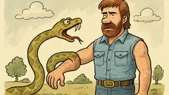 Witz: Chuck Norris wurde von einer Schlange gebissen.