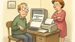 Witz: Mann macht Briefkopf selbst am Laserdrucker