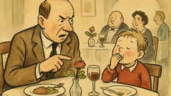 Witz: Nach dem Essen im Ausland...