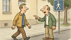 Witz: Ein Mann geht auf dem Gehweg...