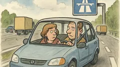Witz: Ein Mann fährt täglich Autobahn rechts