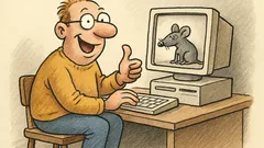 Witz: Der Computer-Freak sagt stolz…