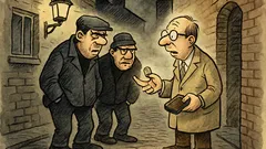 Witz: Herr Piesel trifft zwei finstere Typen