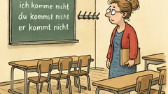 Witz: Die Lehrerin in der Deutschstunde beginnt