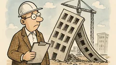 Witz: Der Baustatiker: „Ich glaube, verrechnet!“