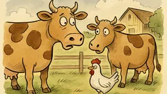 Witz: Erste Kuh fragt zur BSE-Seuche...