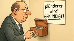 Witz: Chef warnt Kaffeekasseplünderer im Büro