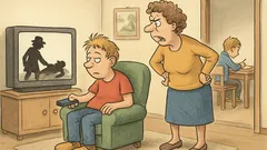 Witz: Der verwöhnte Gottfried vorm Krimi-Fernseher…