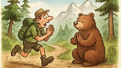 Witz: Ein Atheist wandert allein durch die Rockies