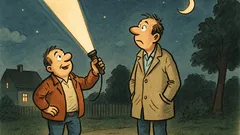 Witz: Bert bekommt zum Geburtstag eine Taschenlampe