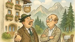 Witz: Ein Hotelbesitzer in Garmisch fragt Leipziger