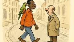 Witz: Afrikaner mit Papagei auf der Schulter…