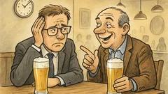 Witz: Jüngerer Anwalt klagt beim Feierabendbier