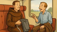 Witz: Sitzt ein Kapuzinermönch im Eisenbahnabteil…