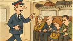 Witz: Der Schaffner geht durch den Zug