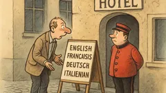 Witz: Vor einem Hotel in Krakau...