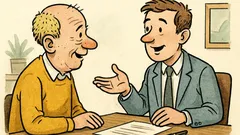 Witz: Eine halbe Glatze hat hundert Haare