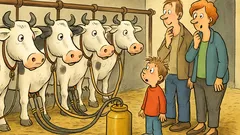 Witz: Kleiner Jochen macht Urlaub auf dem Bauernhof