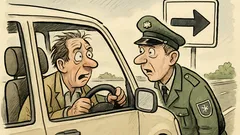 Witz: Geisterfahrer zum Polizisten: „Falsche Richtung?“