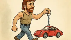 Witz: Chuck Norris nutzt Porsche 911 als Schlüsselanhänger