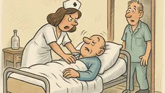 Witz: Eine Krankenschwester weckt einen Patienten…