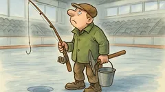 Witz: Ein Mann geht mit Angel aufs Eis