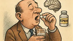 Witz: Ein echter Aspirinschlucker nimmt seine Tabletten schon