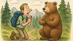 Witz: Ein Atheist wandert durch die Rockies…