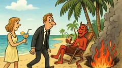 Witz: Nach seinem Tod vorm Höllentor