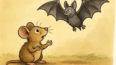 Witz: Eine kleine Maus sieht eine Fledermaus…