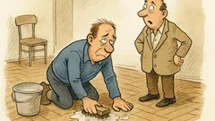 Witz: Egon schrubbt den Fußboden…