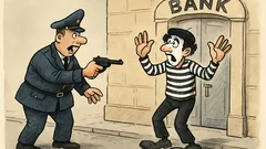 Witz: Der Polizist ruft: Ergeben Sie sich