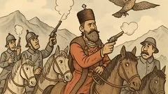 Witz: Njegoš schießt auf den Falken