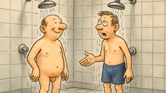 Witz: In der Herrendusche im Schwimmbad...