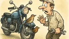Witz: Eine Drossel im Motorrad? Lass er!