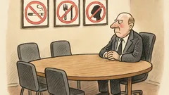Witz: Bei Besprechungen: nicht rauchen, nicht essen...