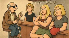 Witz: Ein Blinder stolpert in eine Lesbenbar