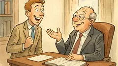 Witz: Ein Junganwalt fragt seinen Chef nach Gehalt