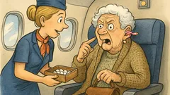 Witz: Stewardess verteilt Kaugummi—Oma fragt wofür?