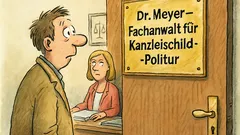 Witz: Ein Mann betritt eine Anwaltskanzlei