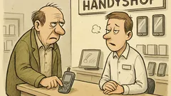 Witz: Ein D1-Benutzer kommt in den Handyshop