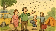 Witz: Familienvater stoppt Urlaub am Mückenparadies