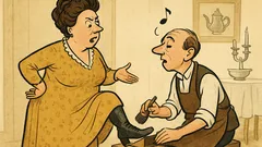 Witz: Johann pfeift beim Stiefelputzen …