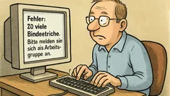 Witz: Benutzer mit Doppelnamen meldet sich an