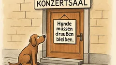 Witz: An der Tür des Konzertsaals steht…
