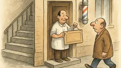 Witz: Mujo verlegt seinen Barbiersalon nach unten